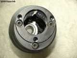 Another view of the spacer on the hub adapter. Notice the offset bolt holes.