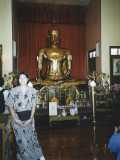 The Golden Buddah. It is solid 24K gold! It was lost for centuries until a monk noticed gold under a crumbling old cement Buddah. Someone had hidden it to keep it from being stolen by invaders.
