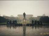 Outside the Dr. Sun Yat Sen's memorial is a statue of Dr. Sun Yat Sen.