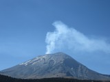 Popocatépetl Volcano and Great Pyramid in Cholula Popocatépetl Volcano and Great Pyramid in Cholula